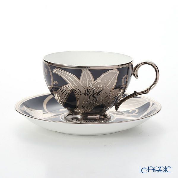 ノリタケ 花銀彩百合 4697J／TP1035 ティータイムペアセット