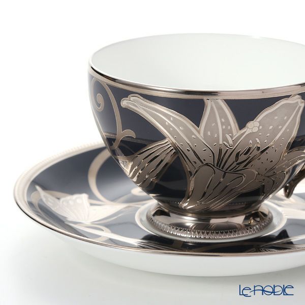 ノリタケ 花銀彩百合 4697J／TP1035 ティータイムペアセット