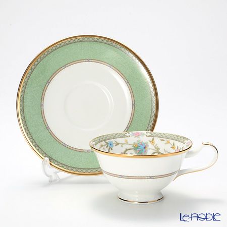 ノリタケ ヨシノ 9983J／Y59587 ティー・コーヒー兼用 碗皿 グリーン