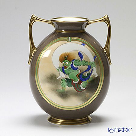 ノリタケ スタジオコレクション 花生 風神 H26cm 52921／AC261