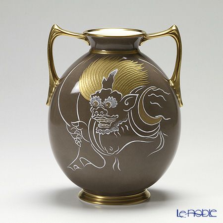 ノリタケ スタジオコレクション 花生 風神 H26cm 52921／AC261