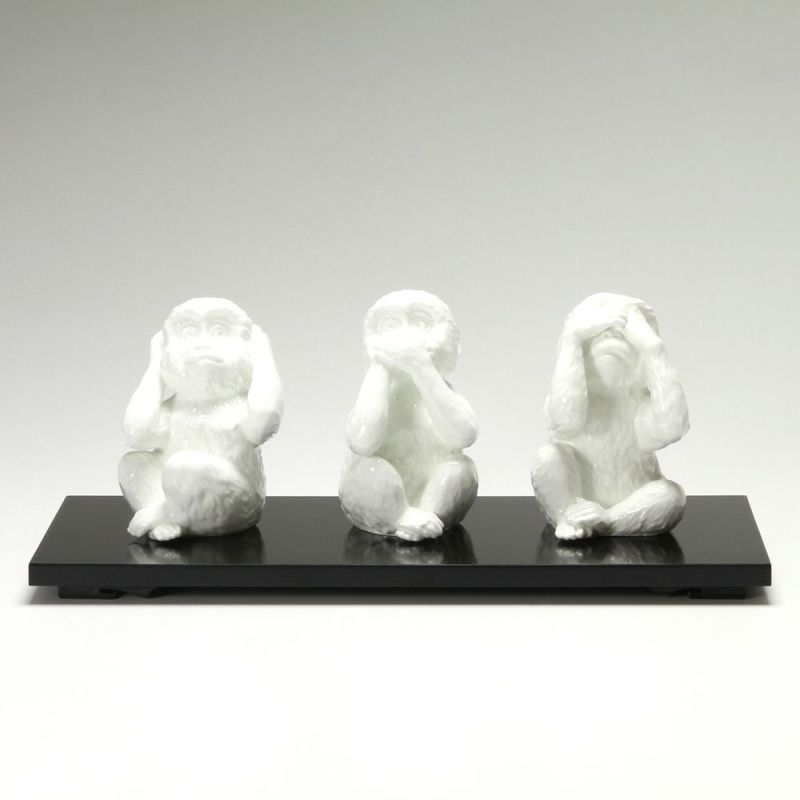 ノリタケ スタジオコレクション 置物 三猿 H14cm K228／AC247