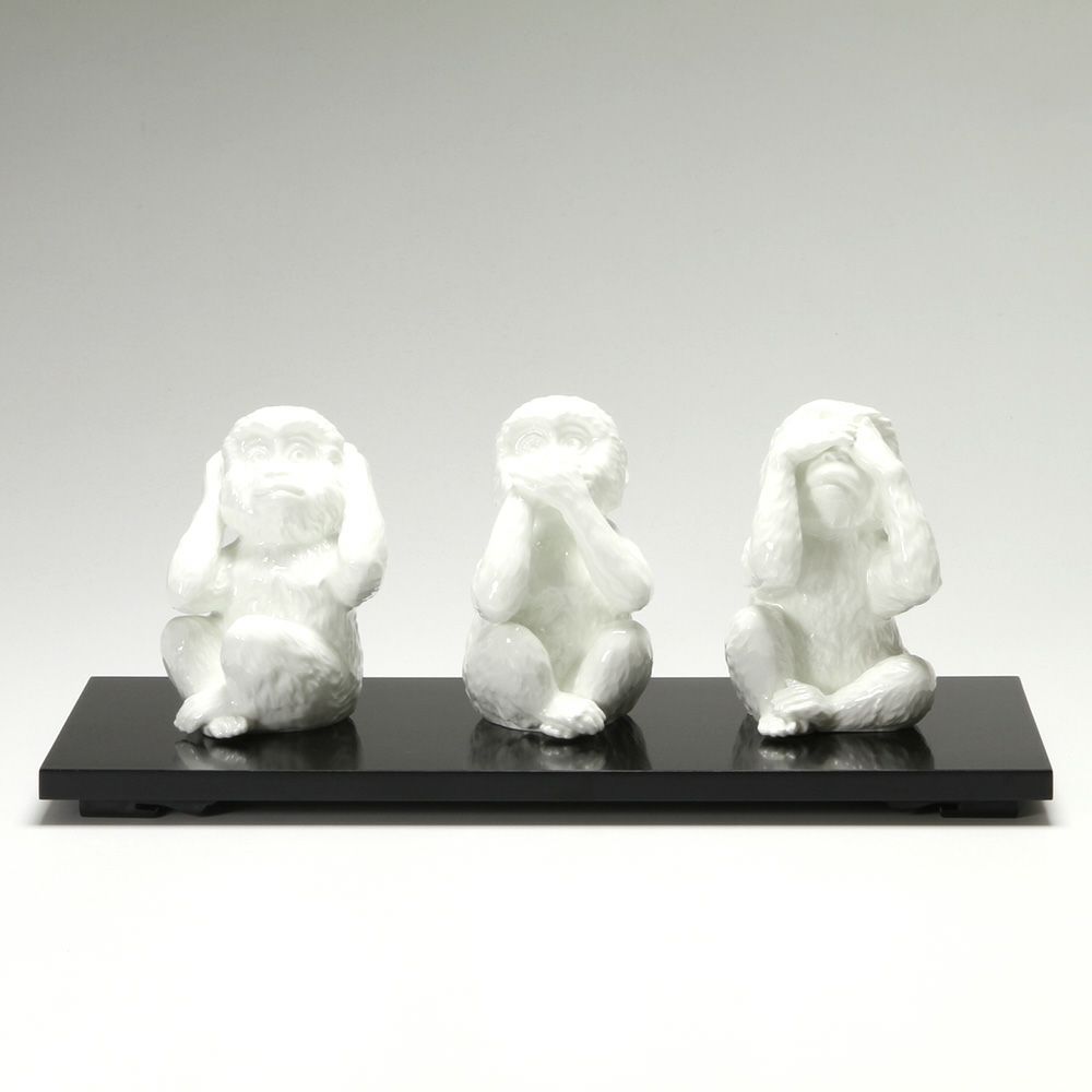 ノリタケ スタジオコレクション 置物 三猿 H14cm K228／AC247