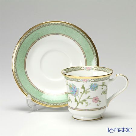 ノリタケ ヨシノ 9983J／Y6704C アメリカン碗皿 ペア（グリーン）