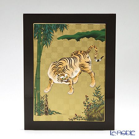 ノリタケ スタジオコレクション AC283／K226 陶額 竹林の虎 額40×31cm