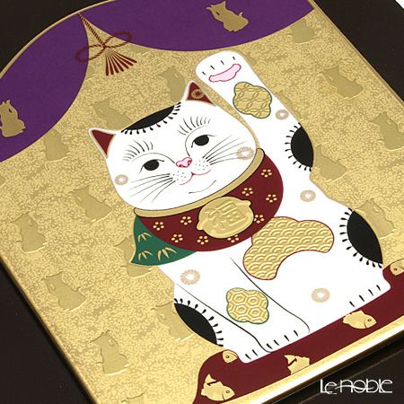 ノリタケ スタジオコレクション 縁起物 陶額 招き猫 K193／AC284