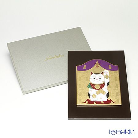 ノリタケ スタジオコレクション 縁起物 陶額 招き猫 K193／AC284