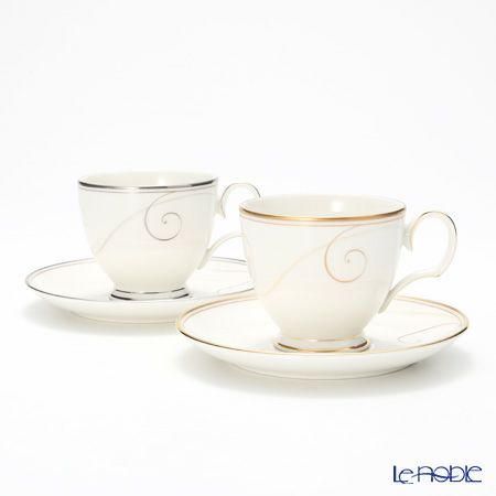 ノリタケ ファインポーセレン コーヒーカップ＆ソーサー ペア P95688／9316-7