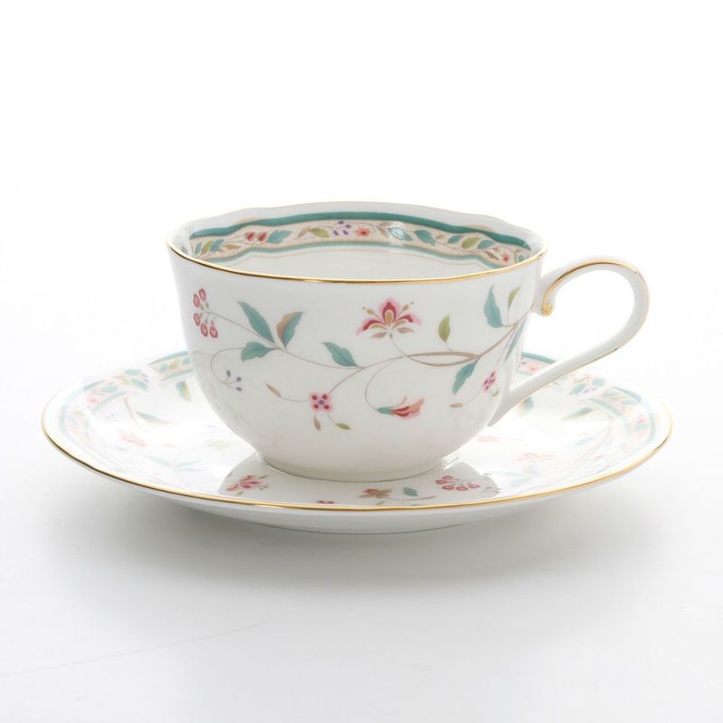 ノリタケ 花更紗 4409L／T59387A ティー・コーヒー碗皿