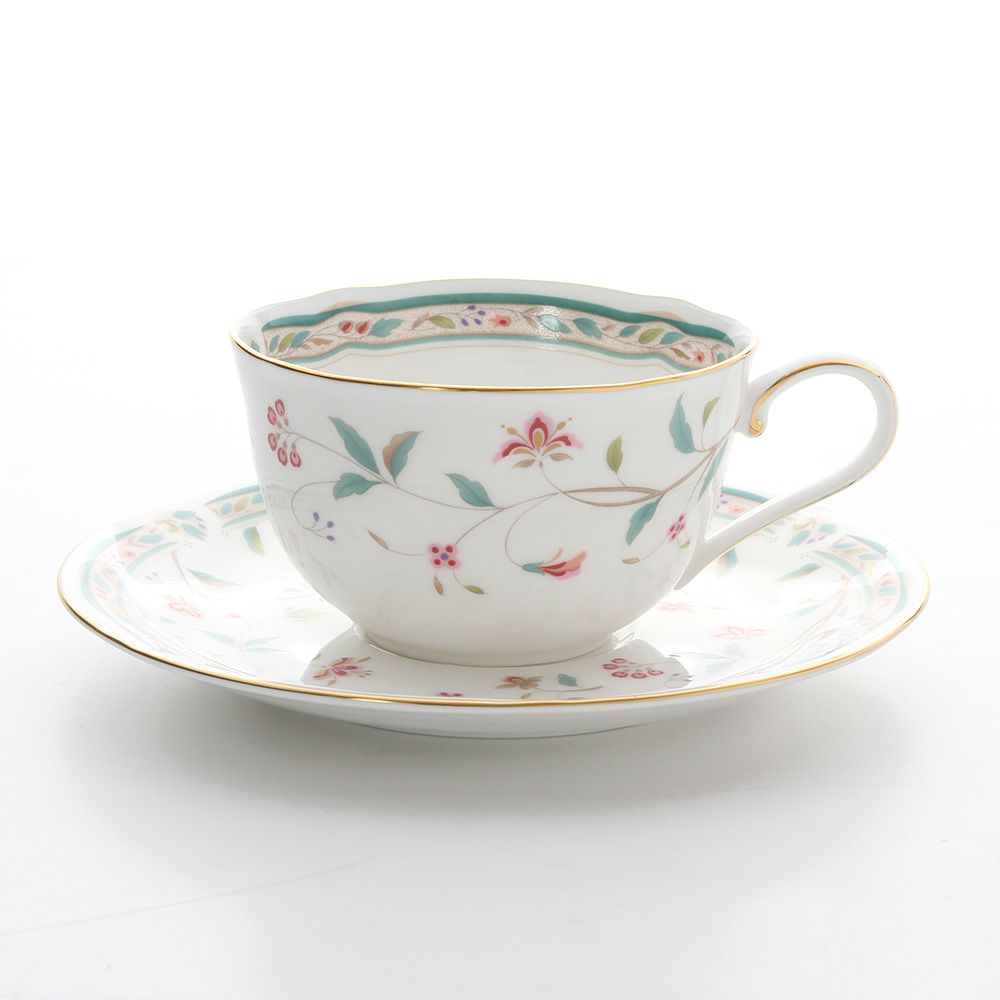 ノリタケ 花更紗 4409L／T59387A ティー・コーヒー碗皿