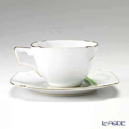 大倉陶園 「新日本の雅」より 茶花シリーズ 日本春蘭 碗皿（カップ＆ソーサー） 108C／E150