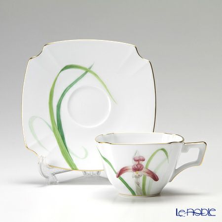 大倉陶園 「新日本の雅」より 茶花シリーズ 日本春蘭 碗皿（カップ＆ソーサー） 108C／E150