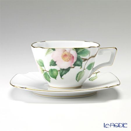 大倉陶園 「新日本の雅」より 茶花シリーズ 白椿 碗皿（カップ＆ソーサー） 108C／E152