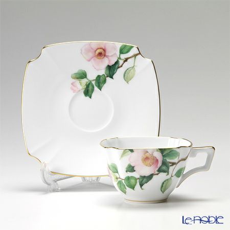 大倉陶園 「新日本の雅」より 茶花シリーズ 白椿 碗皿（カップ＆ソーサー） 108C／E152