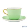 大倉陶園 色蒔き ティーカップ＆ソーサー／モーニング碗皿 295ml ライトグリーン 1051／26C