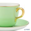 大倉陶園 色蒔き ティーカップ＆ソーサー／モーニング碗皿 295ml ライトグリーン 1051／26C
