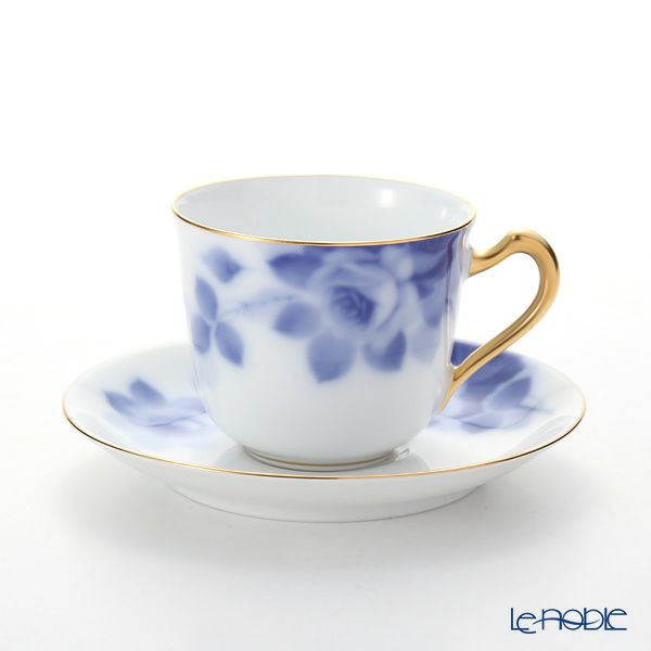 大倉陶園 ブルーローズ コーヒー碗皿 8011／57C