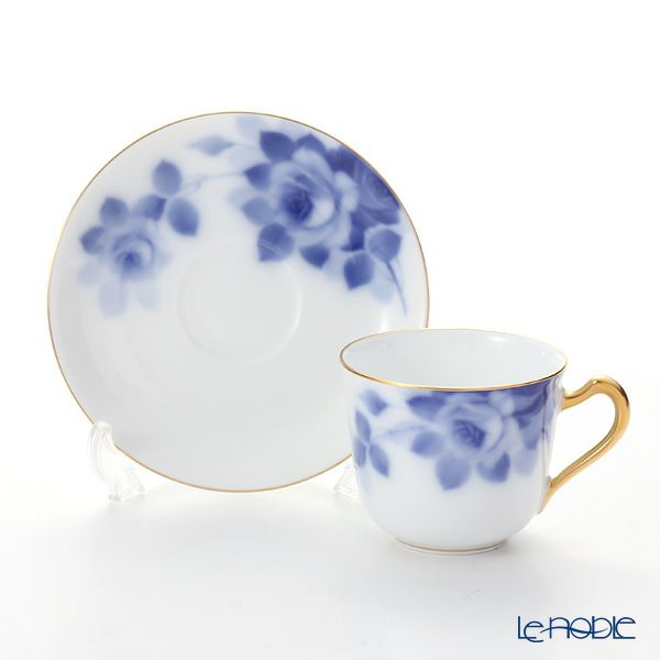 大倉陶園 ブルーローズ コーヒー碗皿 8011／57C