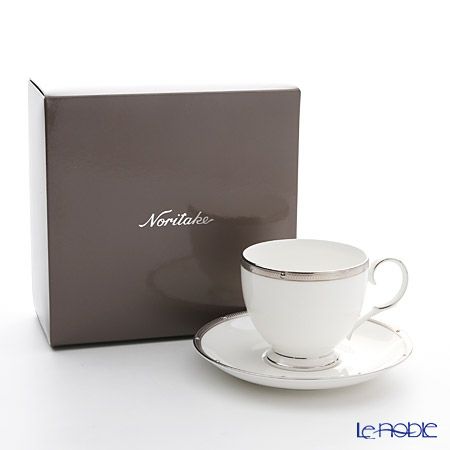 ノリタケ ロシェルプラチナ T50788A／4795 ティー・コーヒー碗皿