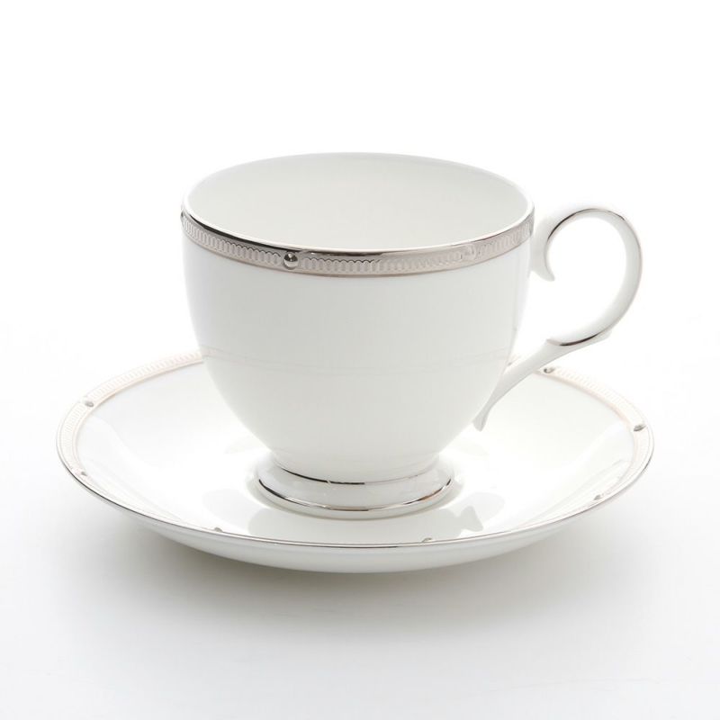 ノリタケ ロシェルプラチナ T50788A／4795 ティー・コーヒー碗皿