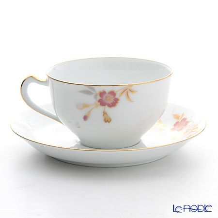 大倉陶園 糸桜 碗皿 1C／A682-1