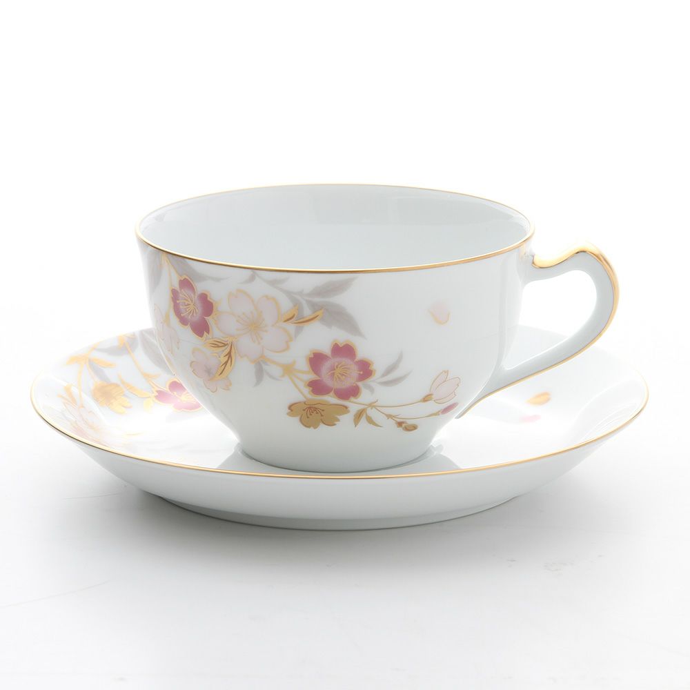 大倉陶園 糸桜 碗皿 1C／A682-1