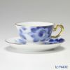 大倉陶園 ブルーローズ ティー碗皿（カップ＆ソーサー） 8011／6C