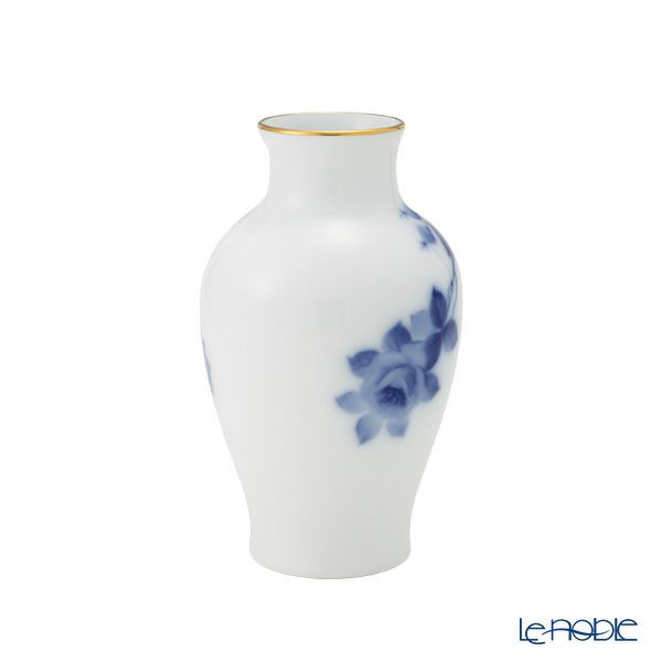 大倉陶園 ブルーローズ 花生 19cm 8011／74A