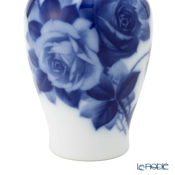 大倉陶園 ブルーローズ 花生 19cm 8011／74A