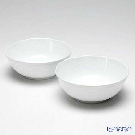 ノリタケ シェール ブラン ボウル ペア 13cm 1655L／P94806