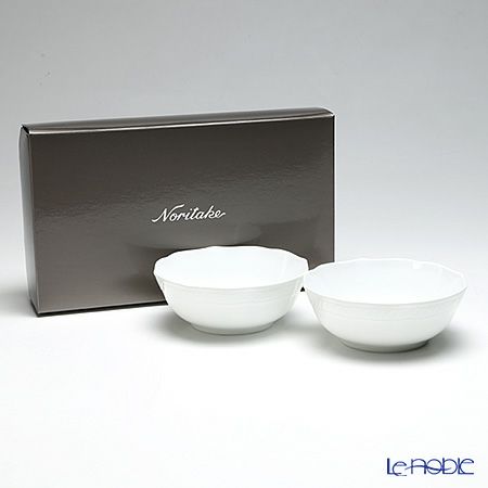 ノリタケ シェール ブラン ボウル ペア 13cm 1655L／P94806