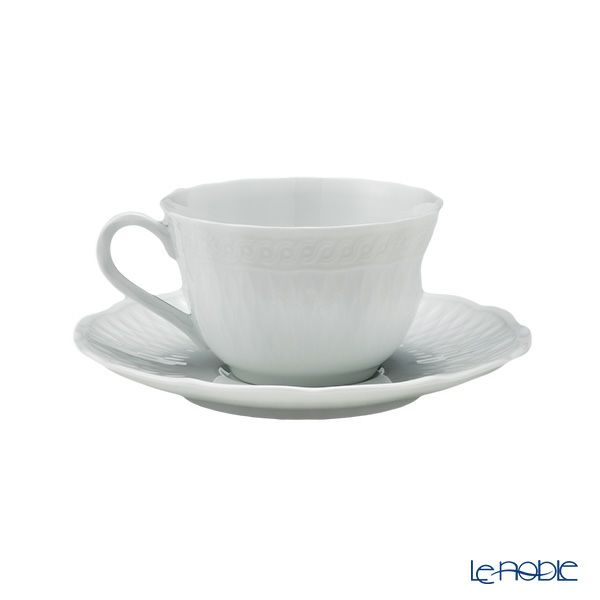 ノリタケ シェール ブラン ティー・コーヒー碗皿 ペアセット 1655L／P94887