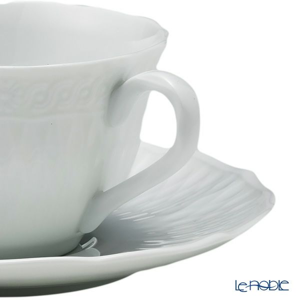 ノリタケ シェール ブラン ティー・コーヒー碗皿 ペアセット 1655L／P94887