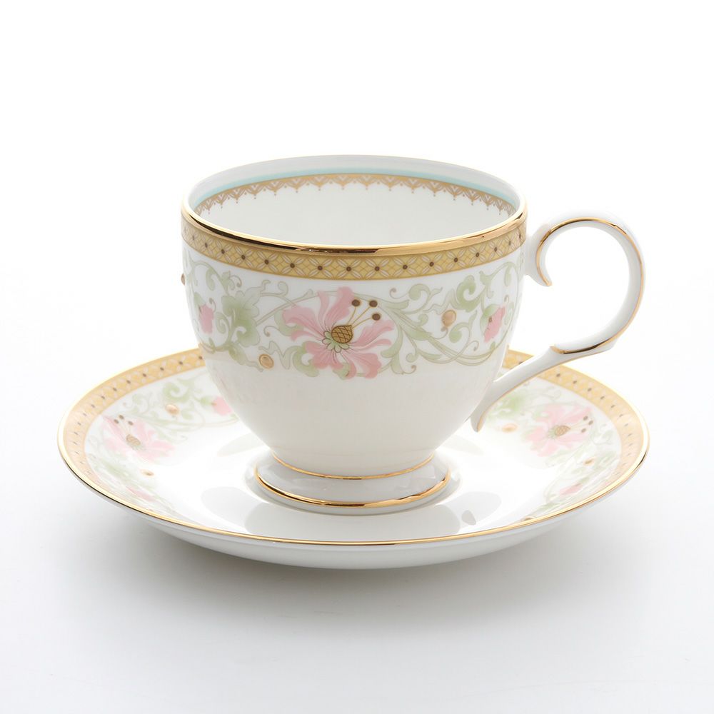 ノリタケ ブルーミング スプレンダー T50788A／4892 ティー・コーヒー碗皿