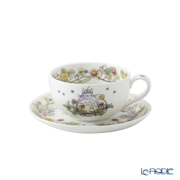 ノリタケ となりのトトロ ミルクティーカップ＆ソーサー へびいちご 4660-3J／T97285A