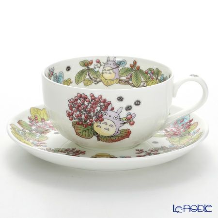 ノリタケ となりのトトロ 4660-5J／T97285A ミルクティーカップ＆ソーサー がまずみ