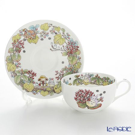 ノリタケ となりのトトロ 4660-5J／T97285A ミルクティーカップ＆ソーサー がまずみ