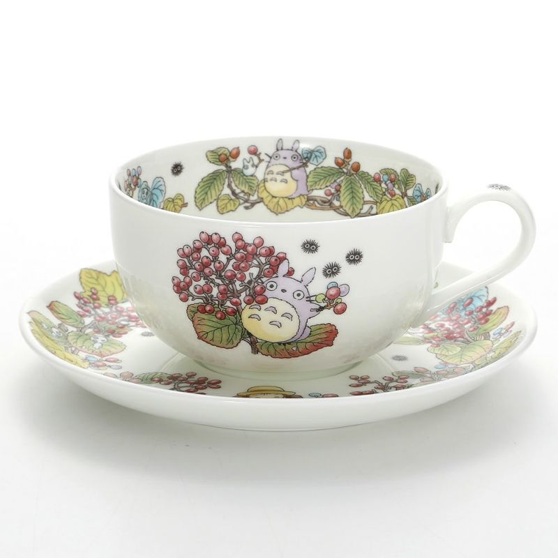 ノリタケ となりのトトロ 4660-5J／T97285A ミルクティーカップ＆ソーサー がまずみ