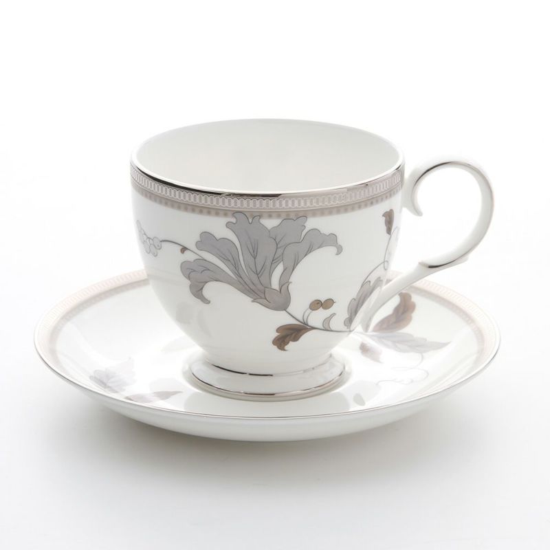 ノリタケ アイラプラチナ T50788A／4897 ティー・コーヒー碗皿