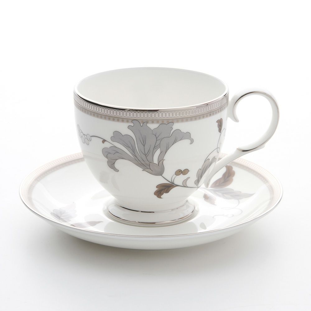 ノリタケ アイラプラチナ T50788A／4897 ティー・コーヒー碗皿