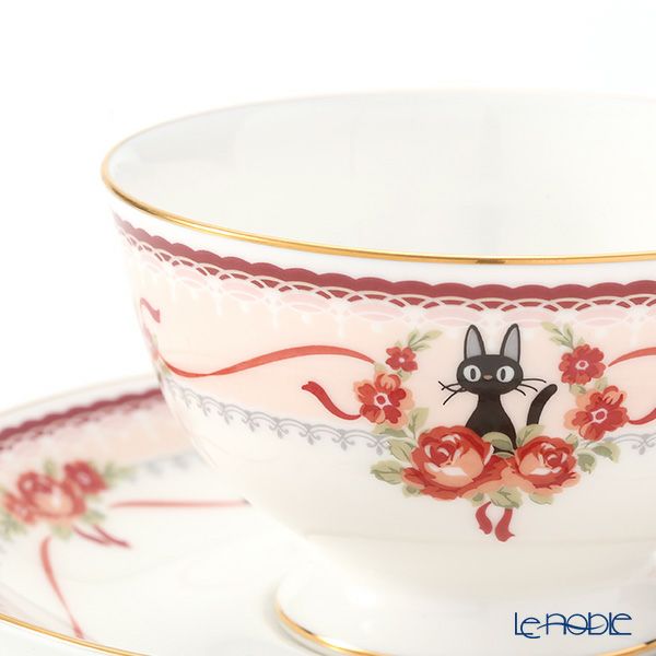 ノリタケ 魔女の宅急便 H-612L／MJ97221 ティー・コーヒー碗皿（ピンク）