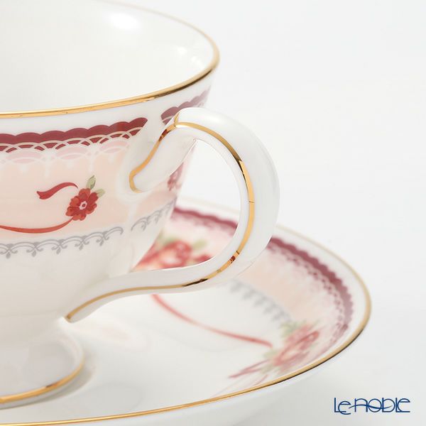 ノリタケ 魔女の宅急便 H-612L／MJ97221 ティー・コーヒー碗皿（ピンク）