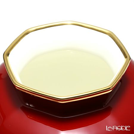 ノリタケ 蓋付辰砂花生 狛犬 T53832／B33