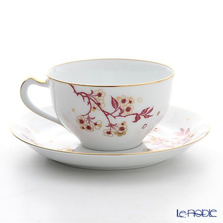 大倉陶園 祝い桜 ティー・コーヒー碗皿（カップ＆ソーサー） 1C／A682-4