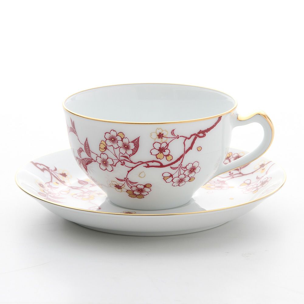 大倉陶園 祝い桜 ティー・コーヒー碗皿（カップ＆ソーサー） 1C／A682-4