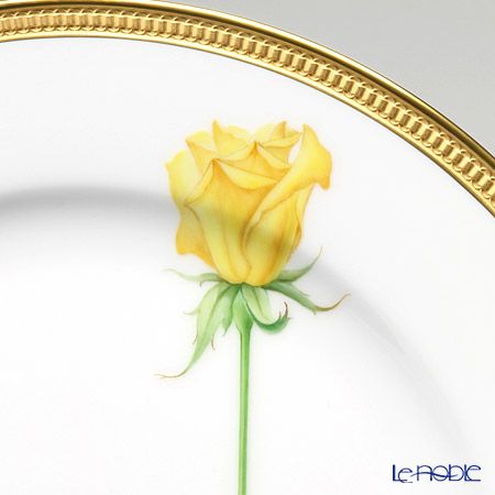 大倉陶園 一本の薔薇の花 黄 サービスプレート 91H／W443-Y