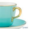大倉陶園 色蒔き ティーカップ＆ソーサー／モーニング碗皿 295ml ライトブルー 1261／26C