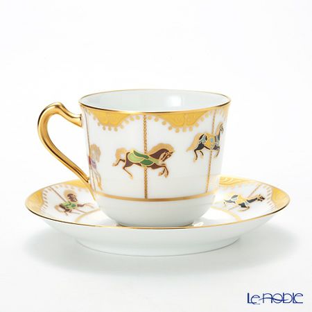 大倉陶園 うまくゆく 回転木馬 コーヒーカップ＆ソーサー 1901／57C
