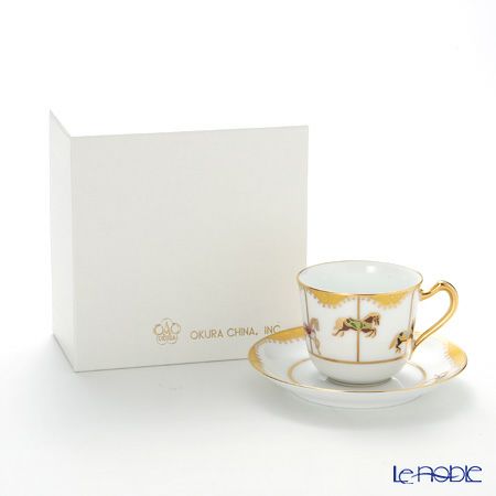 大倉陶園 うまくゆく 回転木馬 コーヒーカップ＆ソーサー 1901／57C