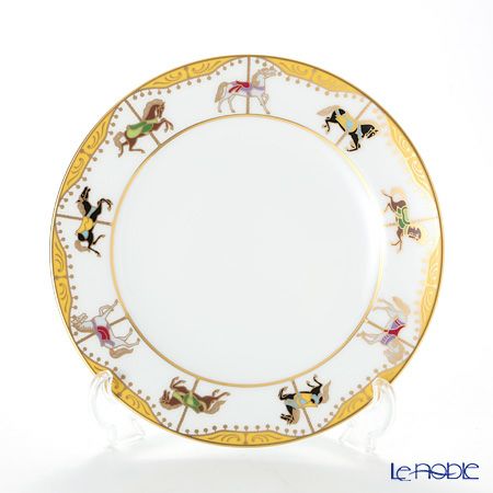 大倉陶園 うまくゆく 回転木馬 20cmデザート皿 1901／3H